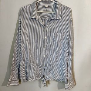 Old Navy Tie Front Button Down